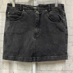 We The Free People black denim size 30 mini skirt